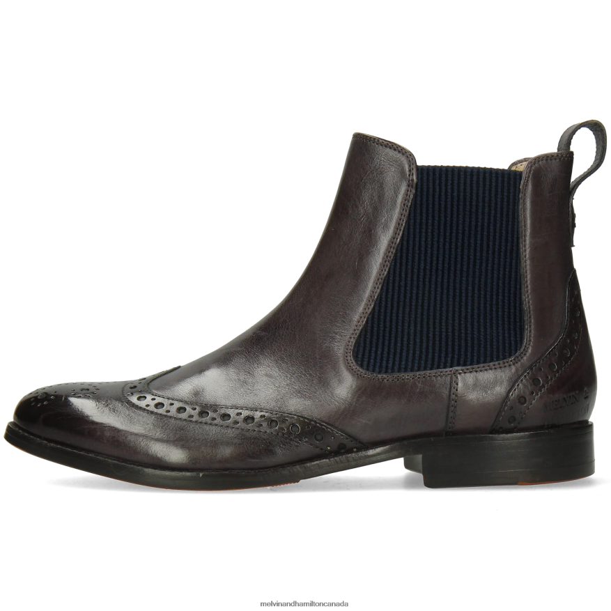 Women Melvin & Hamilton Grey Amelie 5 Ankle Boots P4V68P991