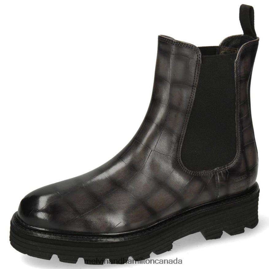 Women Melvin & Hamilton Grey Leonie 5 Ankle Boots P4V68P1071