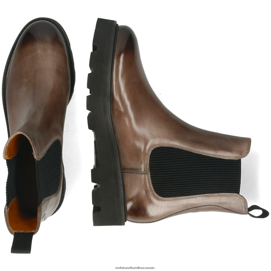 Women Melvin & Hamilton Grey Leonie 5 Ankle Boots P4V68P793