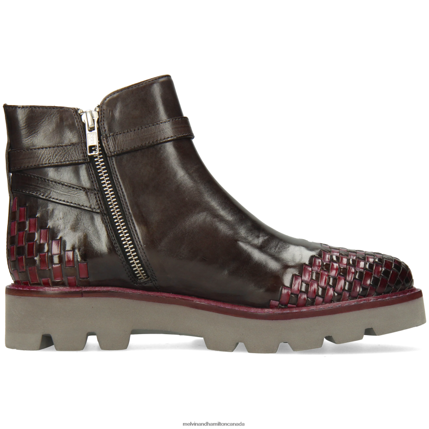 Women Melvin & Hamilton Grey Molly 14 Ankle Boots P4V68P934