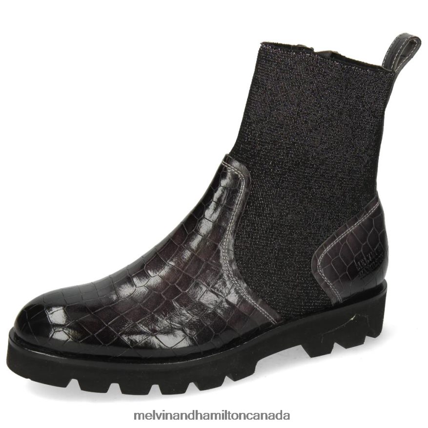 Women Melvin & Hamilton Grey Sally 157 Ankle Boots P4V68P1058