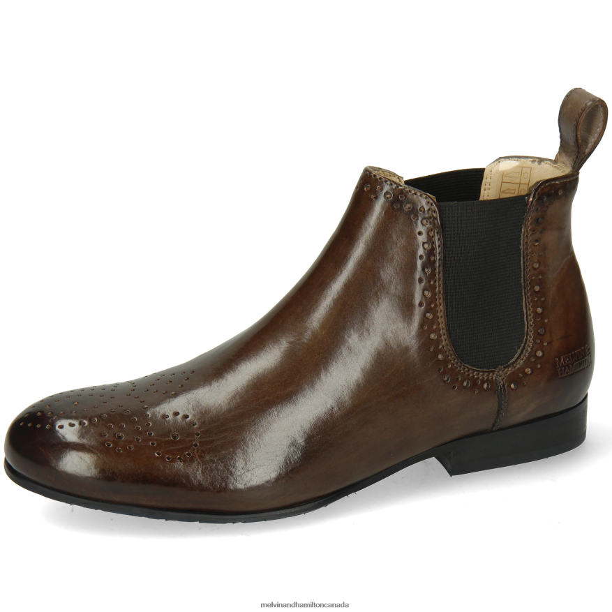 Women Melvin & Hamilton Grey Sally 16 Ankle Boots P4V68P798