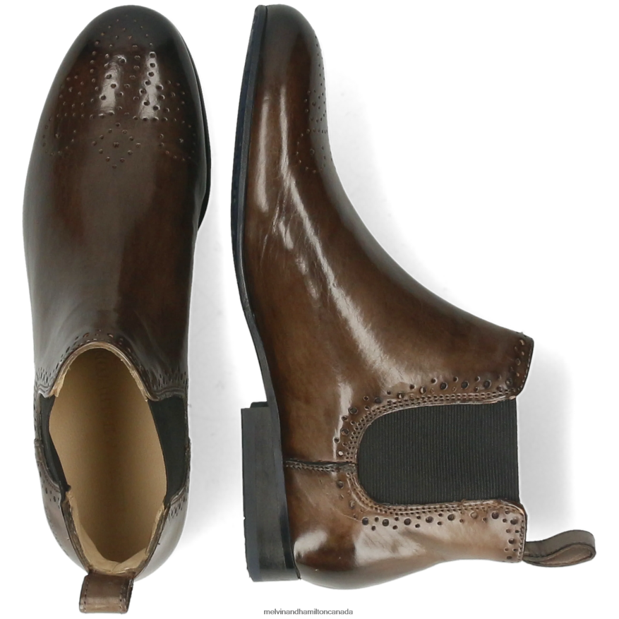 Women Melvin & Hamilton Grey Sally 16 Ankle Boots P4V68P798