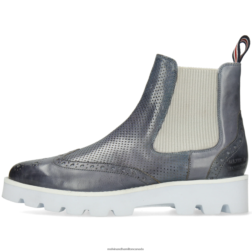 Women Melvin & Hamilton Grey Selina 29 Ankle Boots P4V68P1010