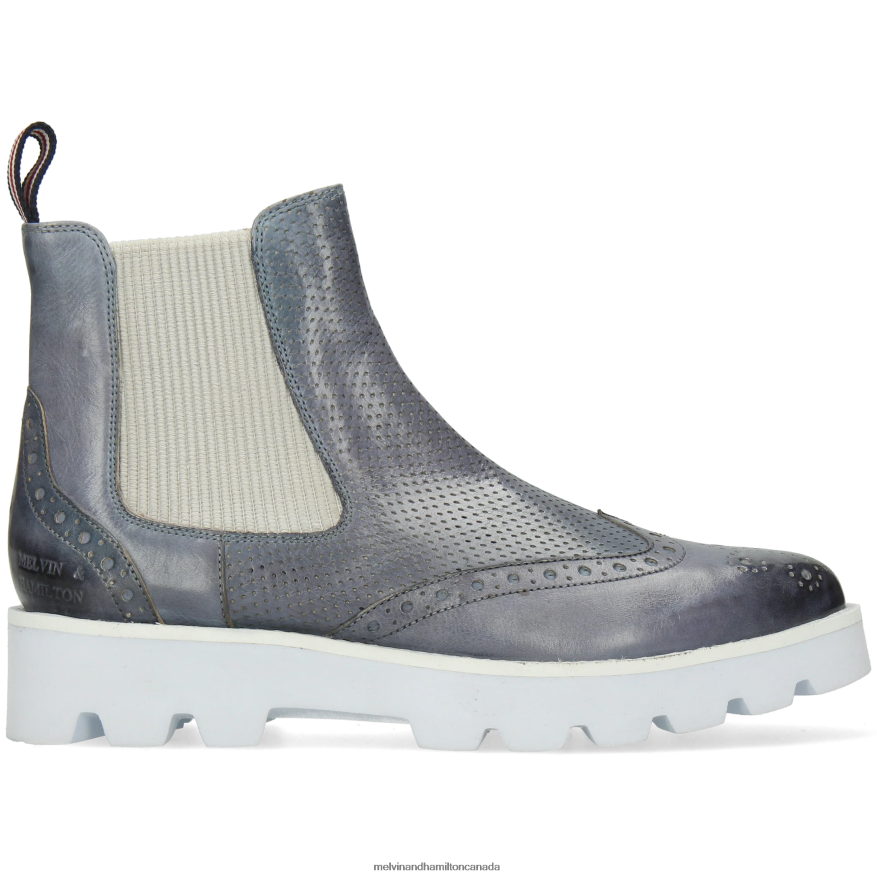 Women Melvin & Hamilton Grey Selina 29 Ankle Boots P4V68P1010