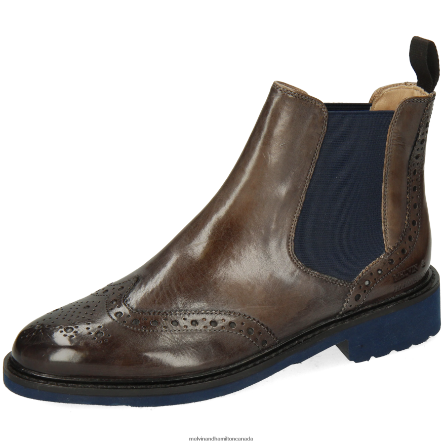 Women Melvin & Hamilton Grey Selina 6 Ankle Boots P4V68P1113