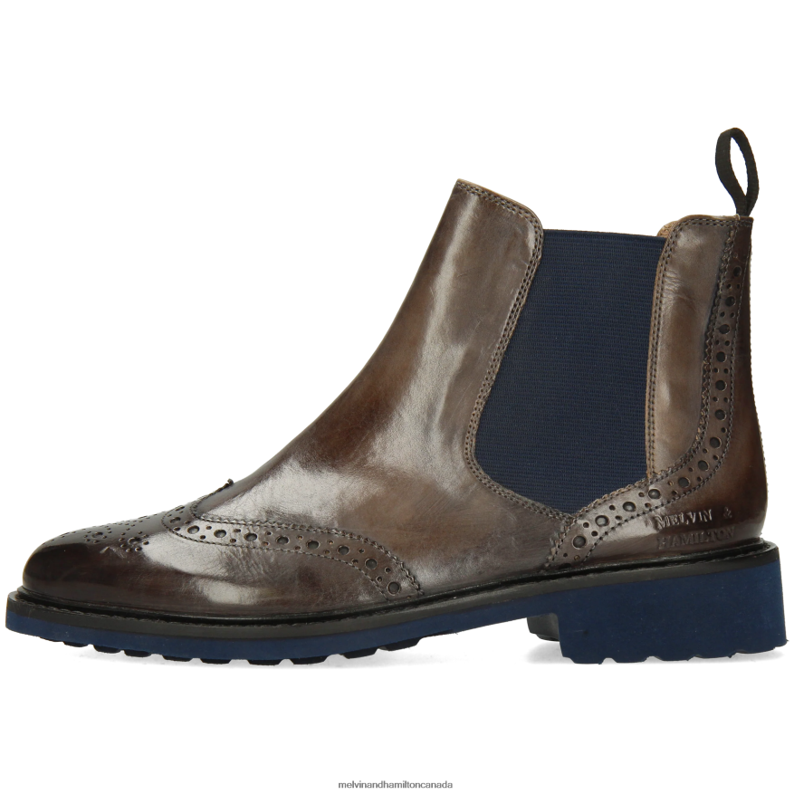 Women Melvin & Hamilton Grey Selina 6 Ankle Boots P4V68P1113