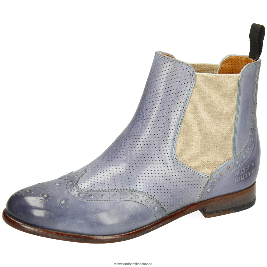 Women Melvin & Hamilton Grey Selina 6 Ankle Boots P4V68P857