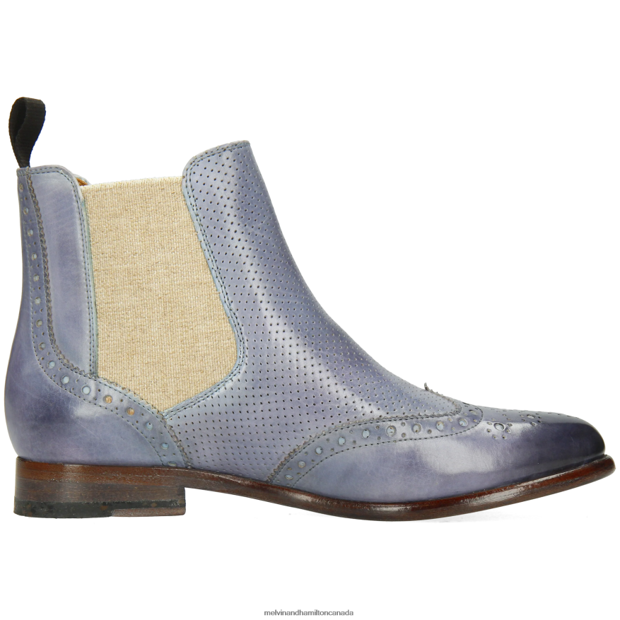 Women Melvin & Hamilton Grey Selina 6 Ankle Boots P4V68P857