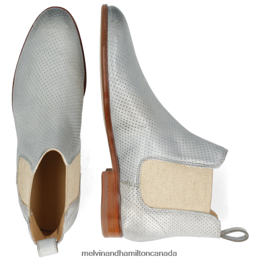 Women Melvin & Hamilton Grey Susan 10 Ankle Boots P4V68P1136