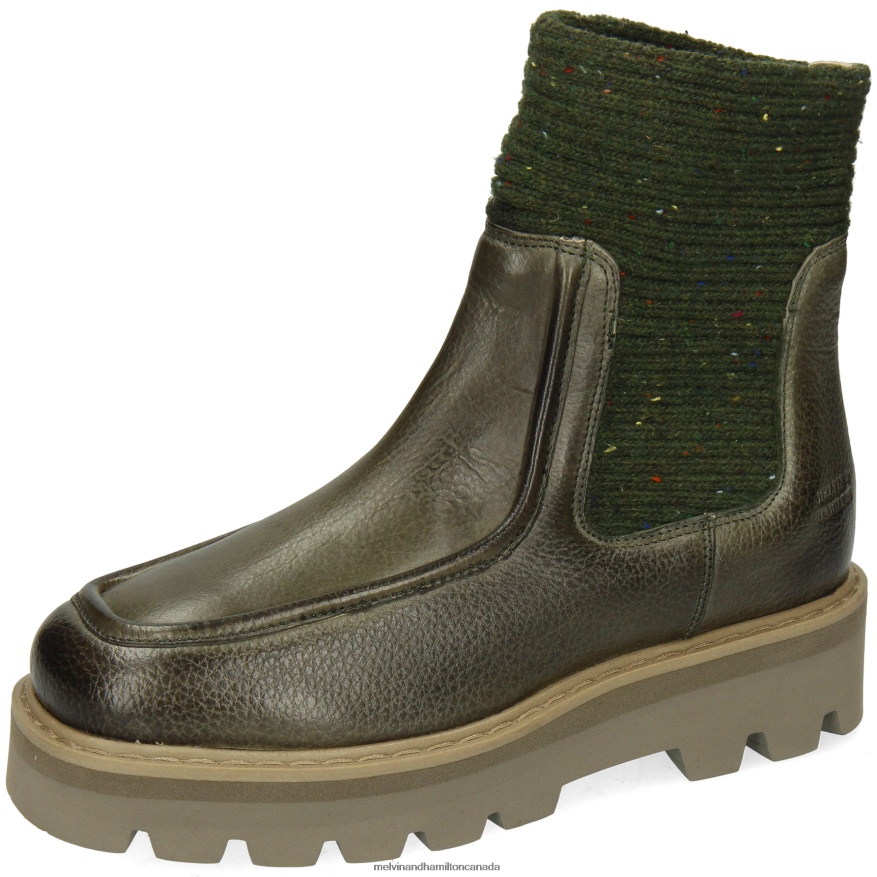 Women Melvin & Hamilton Khaki Cassy 3 Ankle Boots P4V68P915