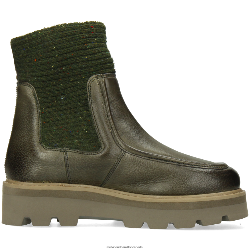 Women Melvin & Hamilton Khaki Cassy 3 Ankle Boots P4V68P915