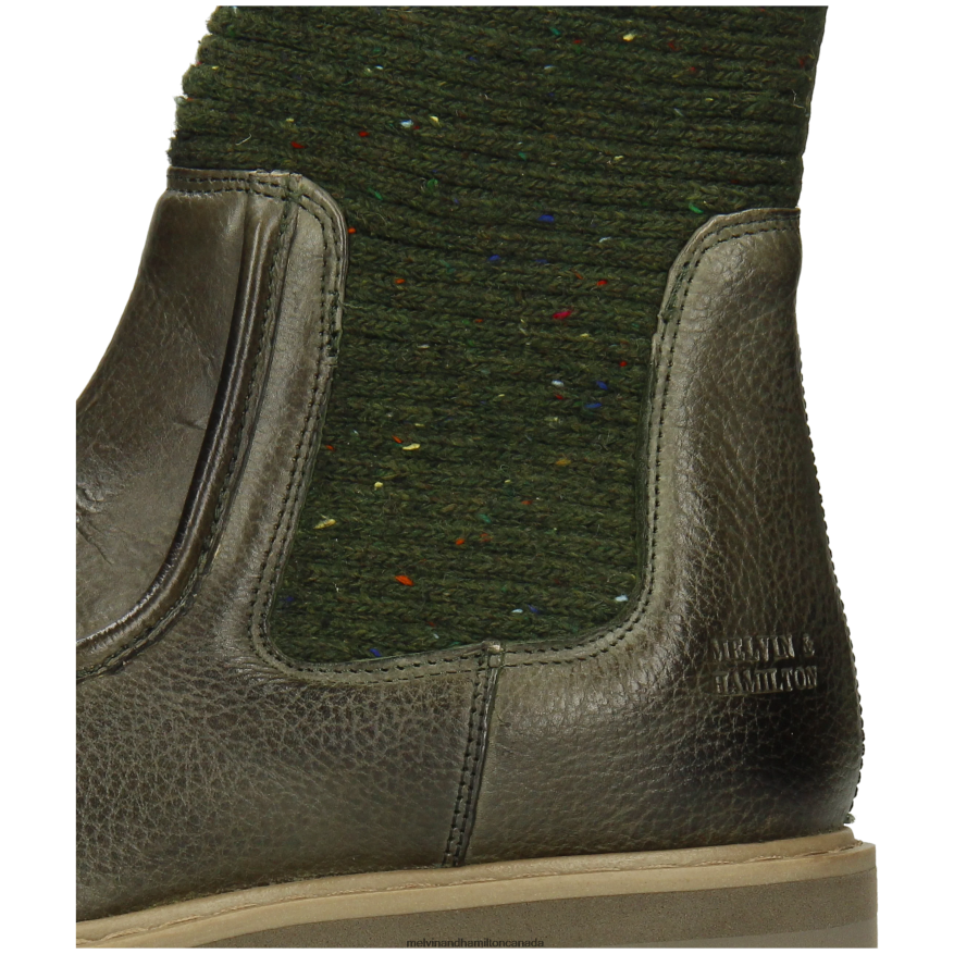 Women Melvin & Hamilton Khaki Cassy 3 Ankle Boots P4V68P915