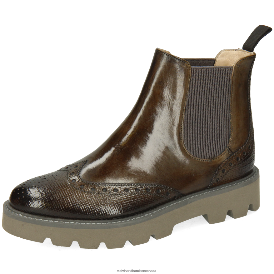 Women Melvin & Hamilton Khaki Selina 65 Ankle Boots P4V68P973