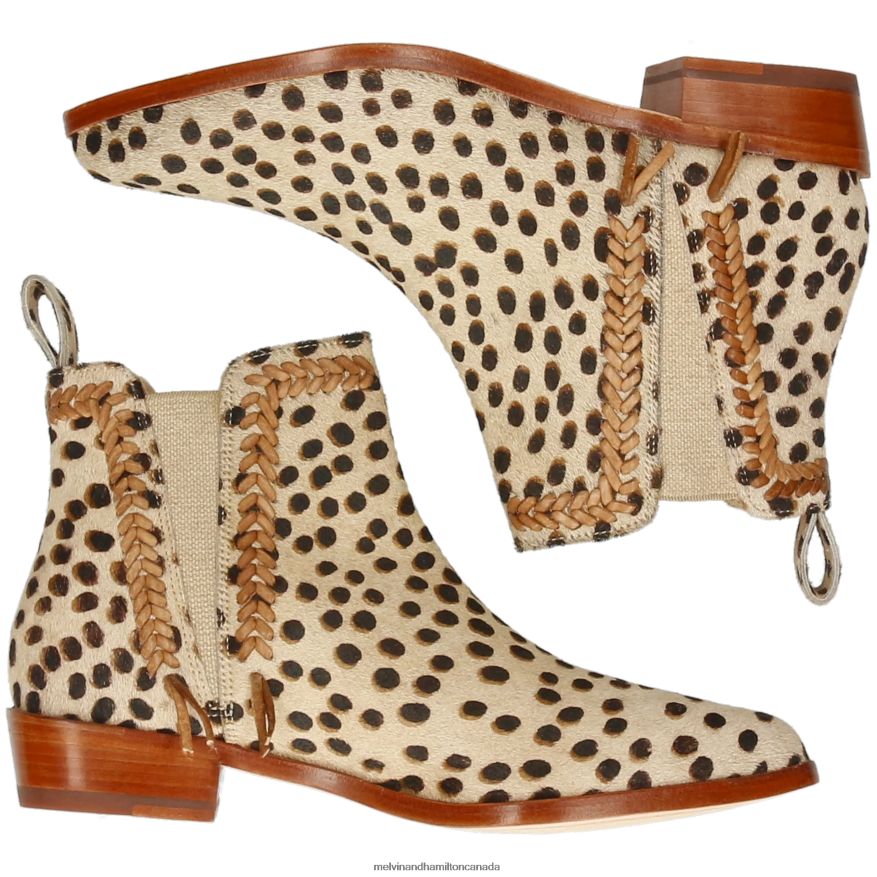 Women Melvin & Hamilton Light Brown Marlin 10 Ankle Boots P4V68P777