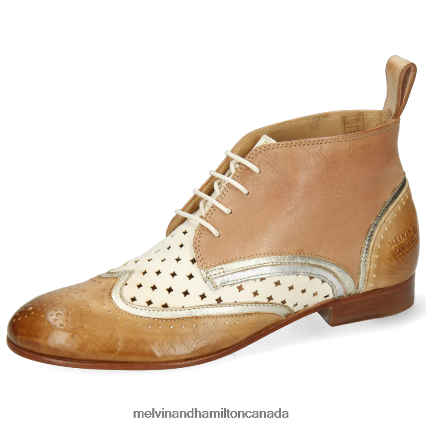 Women Melvin & Hamilton Light Brown Sally 30 Ankle Boots P4V68P1134