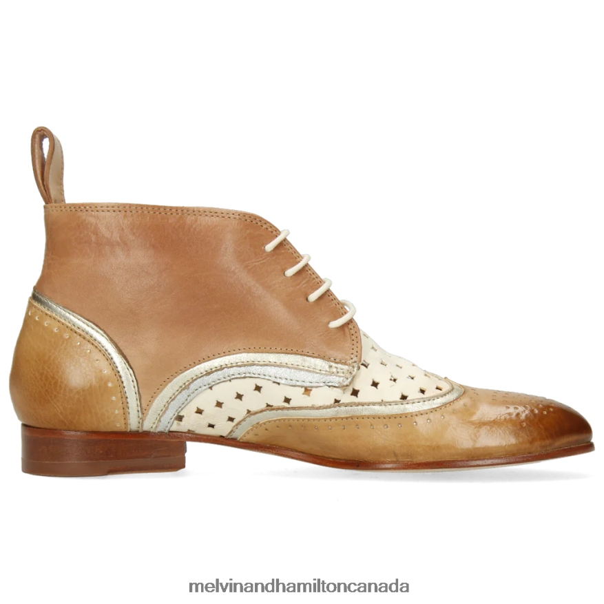 Women Melvin & Hamilton Light Brown Sally 30 Ankle Boots P4V68P1134