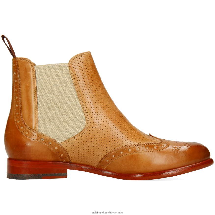 Women Melvin & Hamilton Light Brown Selina 6 Ankle Boots P4V68P864