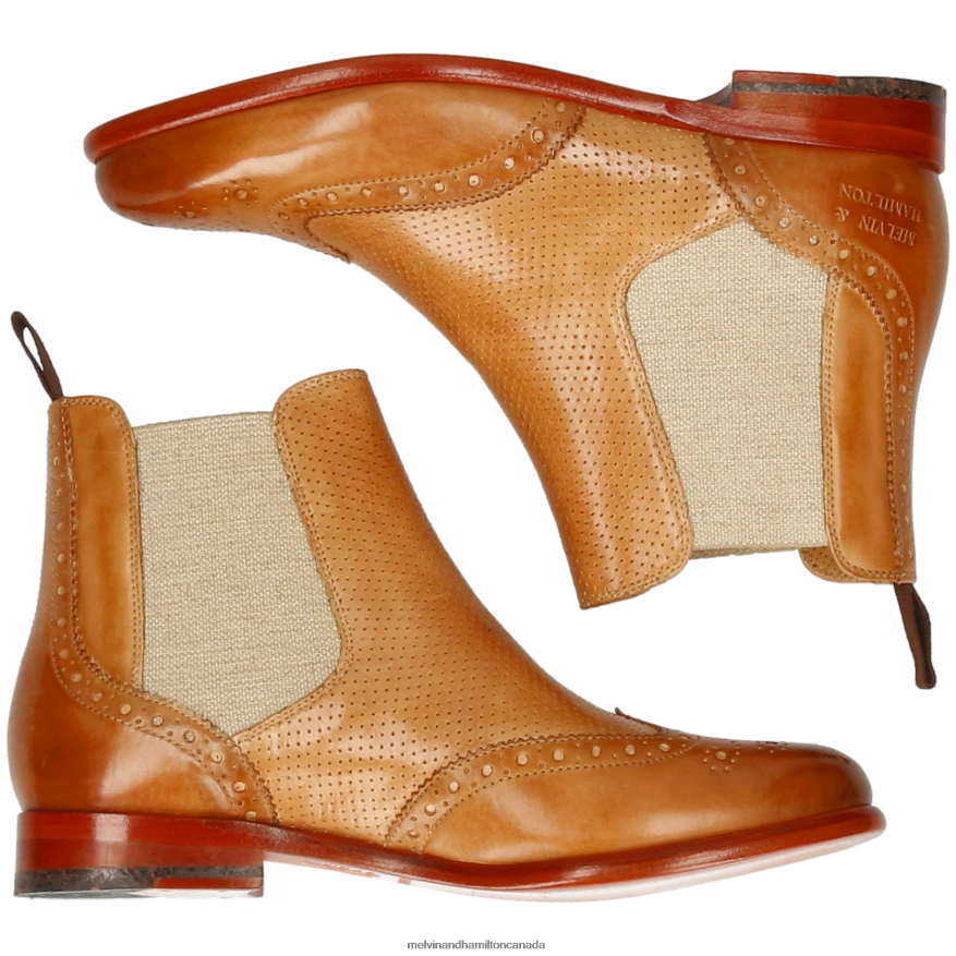 Women Melvin & Hamilton Light Brown Selina 6 Ankle Boots P4V68P864