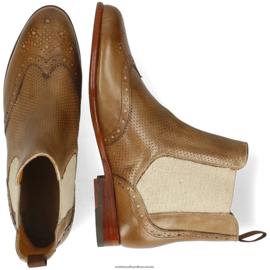 Women Melvin & Hamilton Light Brown Selina 6 Ankle Boots P4V68P867