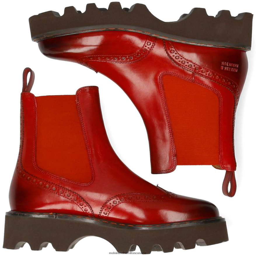 Women Melvin & Hamilton Orange Megan 37 Ankle Boots P4V68P918