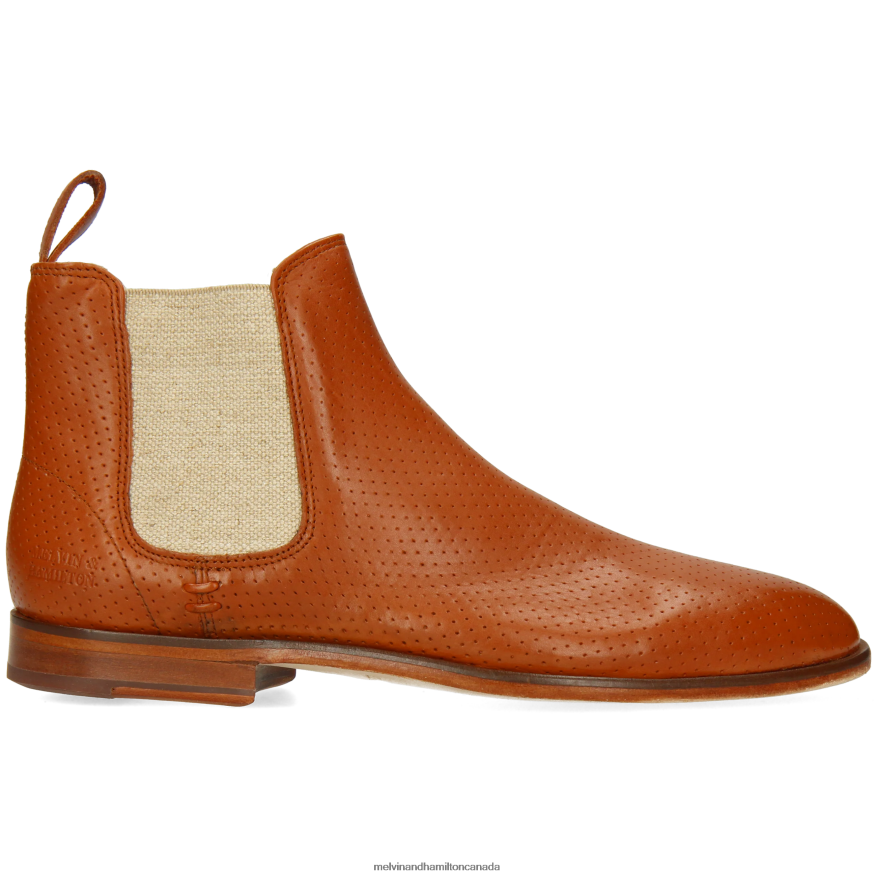 Women Melvin & Hamilton Orange Susan 10 Ankle Boots P4V68P1024