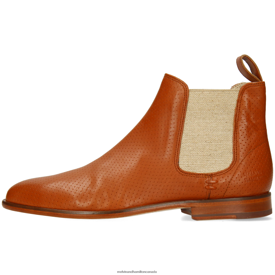 Women Melvin & Hamilton Orange Susan 10 Ankle Boots P4V68P1024