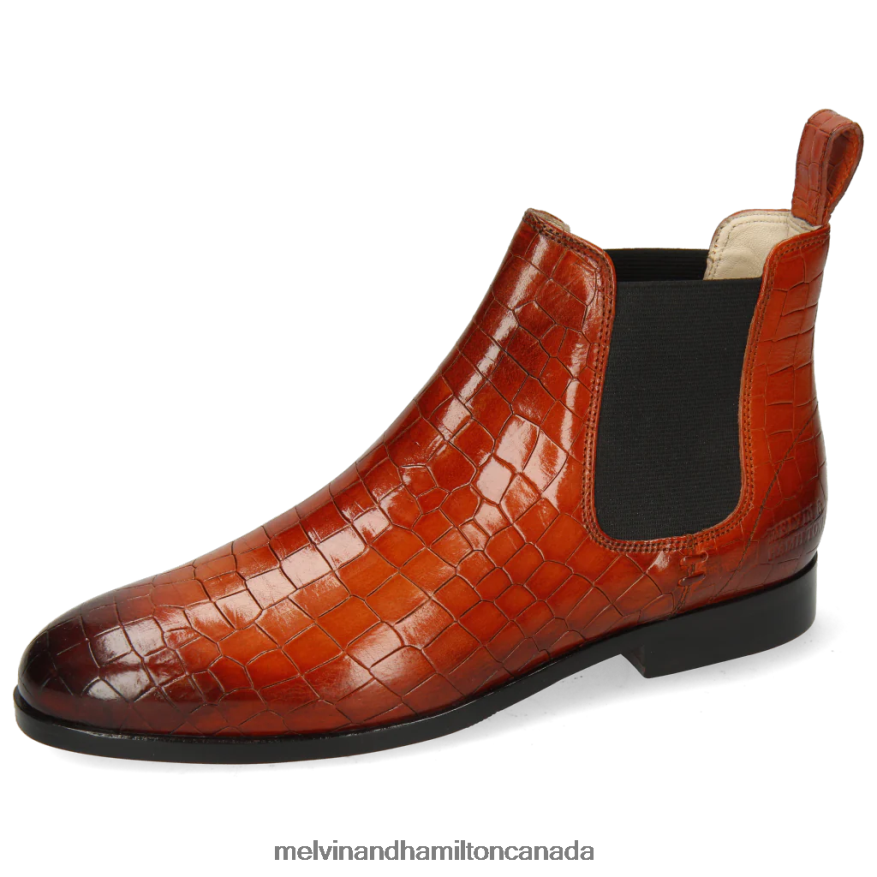 Women Melvin & Hamilton Orange Susan 10 Ankle Boots P4V68P1085