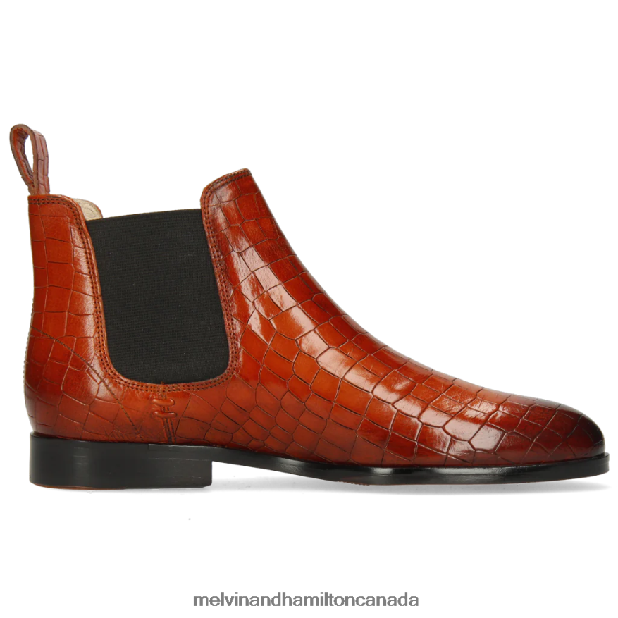 Women Melvin & Hamilton Orange Susan 10 Ankle Boots P4V68P1085