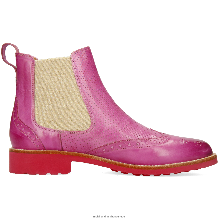 Women Melvin & Hamilton Pink Selina 29 Ankle Boots P4V68P975