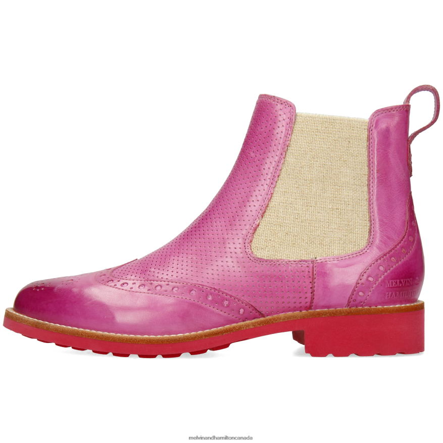 Women Melvin & Hamilton Pink Selina 29 Ankle Boots P4V68P975