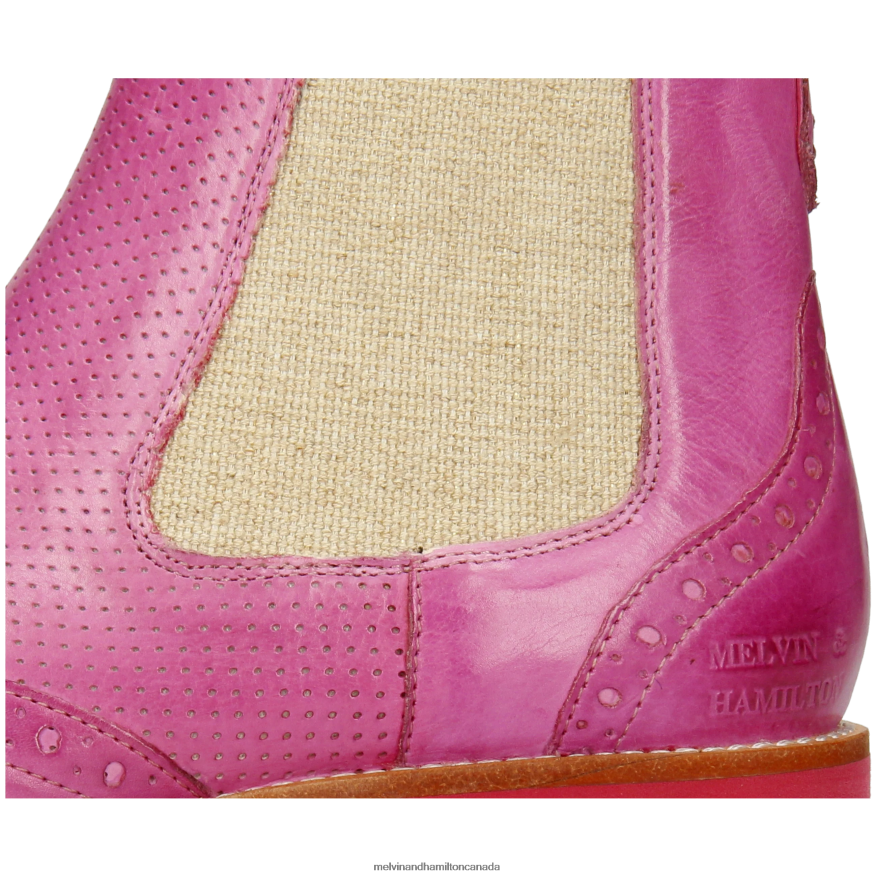 Women Melvin & Hamilton Pink Selina 29 Ankle Boots P4V68P975