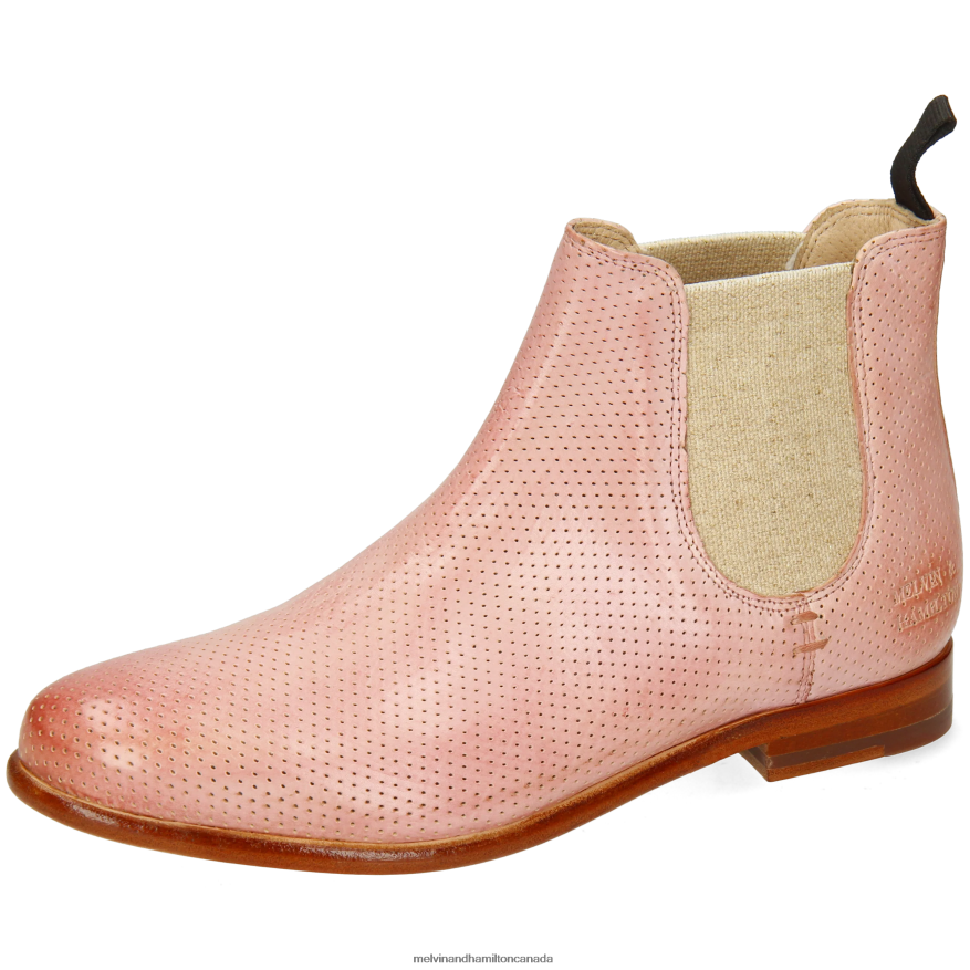 Women Melvin & Hamilton Pink Selina 57 Ankle Boots P4V68P1034