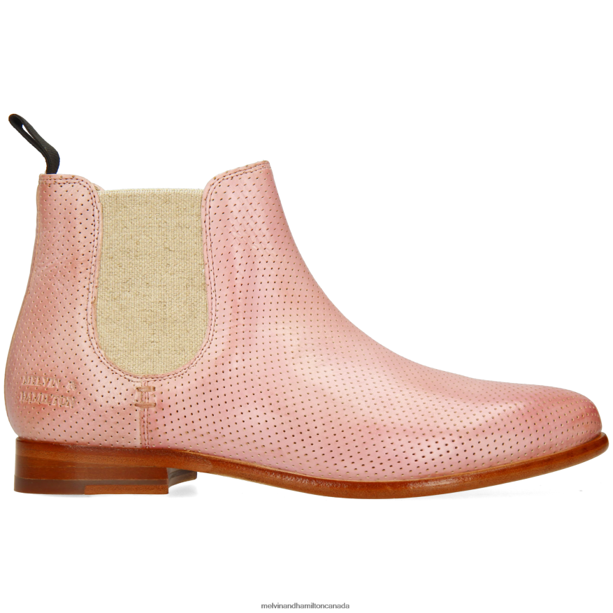 Women Melvin & Hamilton Pink Selina 57 Ankle Boots P4V68P1034