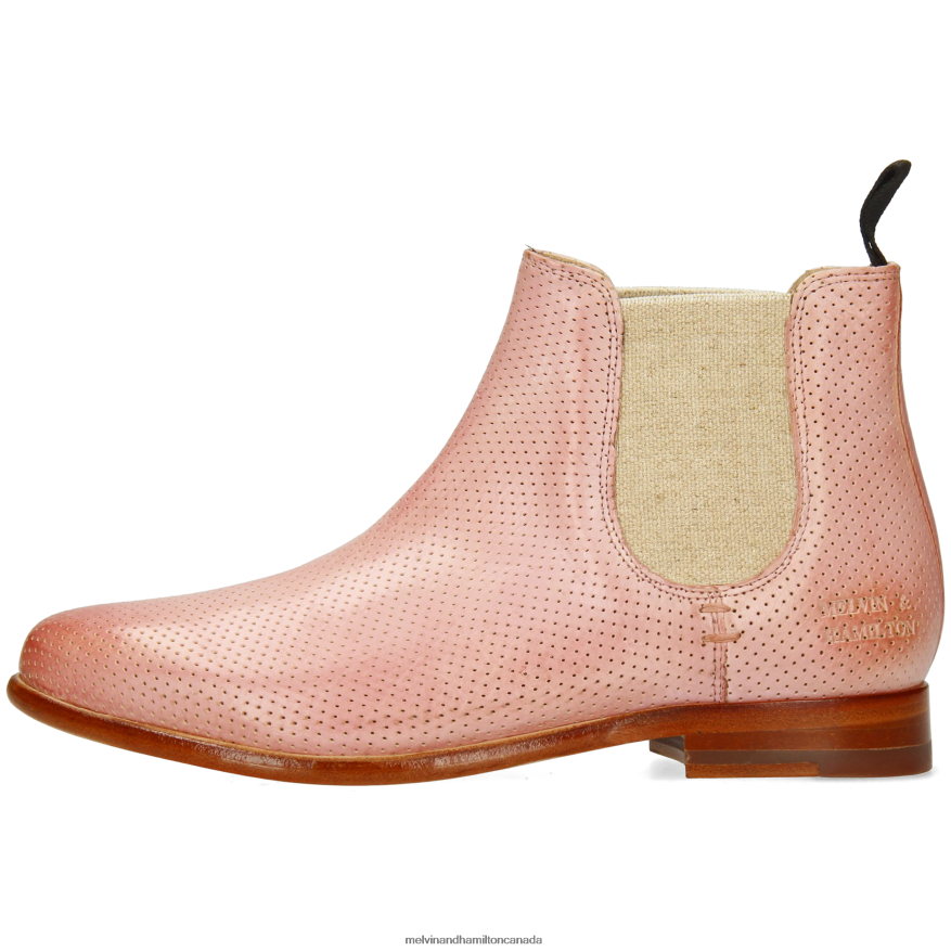 Women Melvin & Hamilton Pink Selina 57 Ankle Boots P4V68P1034