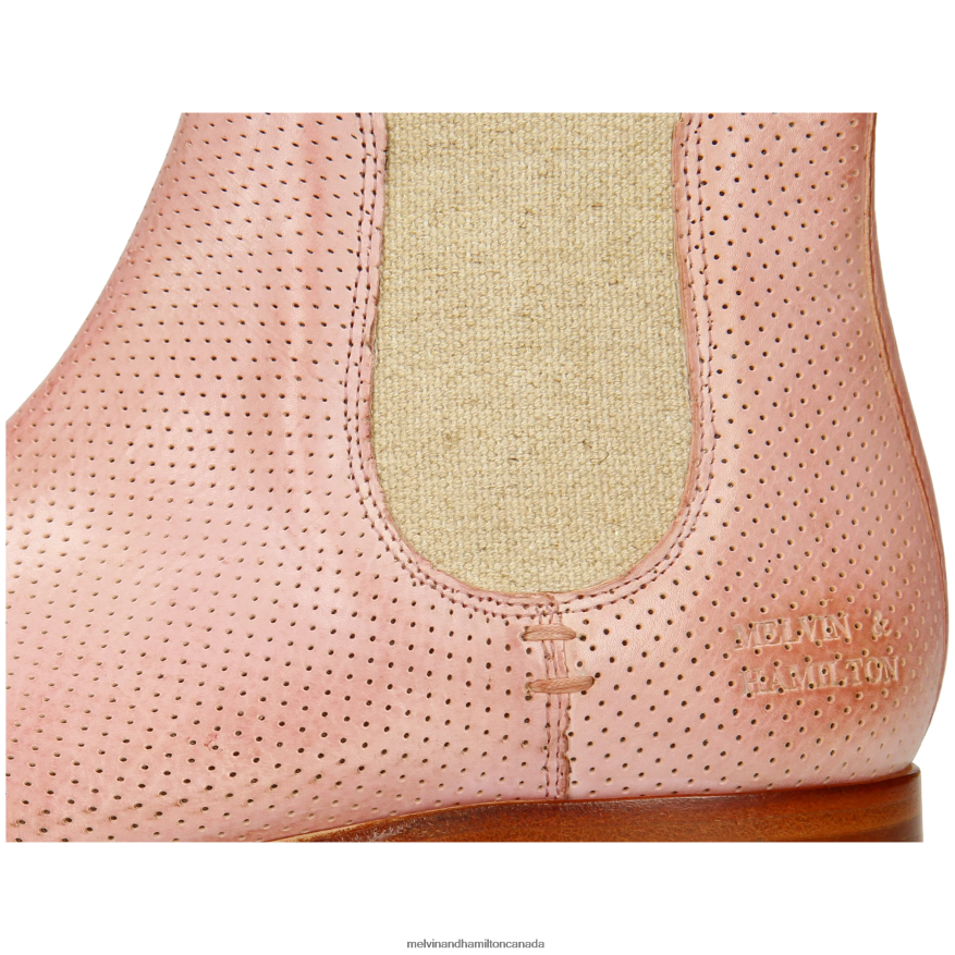 Women Melvin & Hamilton Pink Selina 57 Ankle Boots P4V68P1034