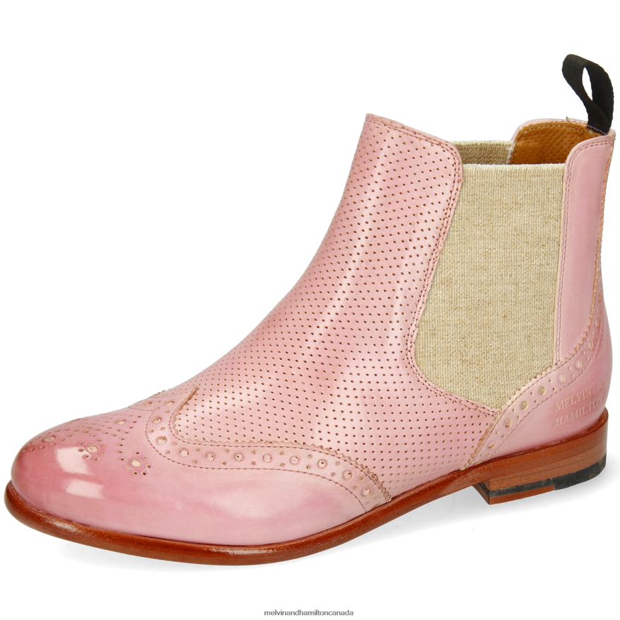 Women Melvin & Hamilton Pink Selina 6 Ankle Boots P4V68P821