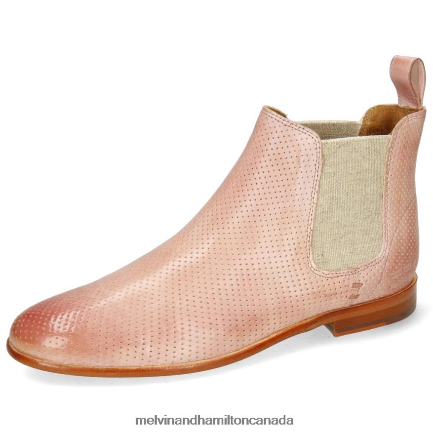 Women Melvin & Hamilton Pink Susan 10 Ankle Boots P4V68P1114