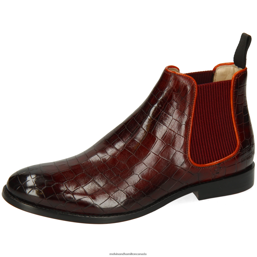 Women Melvin & Hamilton Purple Amelie 4 Ankle Boots P4V68P967