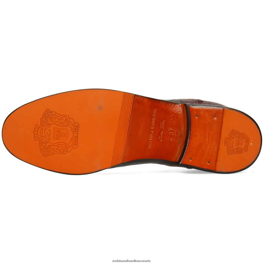 Women Melvin & Hamilton Purple Amelie 4 Ankle Boots P4V68P967