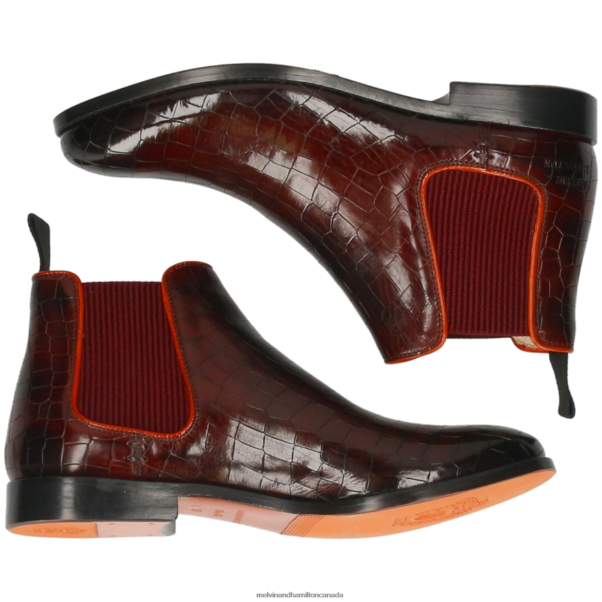 Women Melvin & Hamilton Purple Amelie 4 Ankle Boots P4V68P967