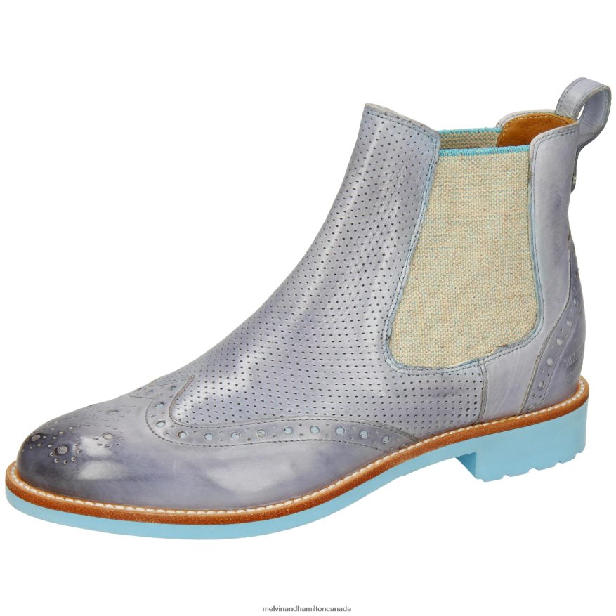 Women Melvin & Hamilton Purple Aubergine Selina 29 Ankle Boots P4V68P836