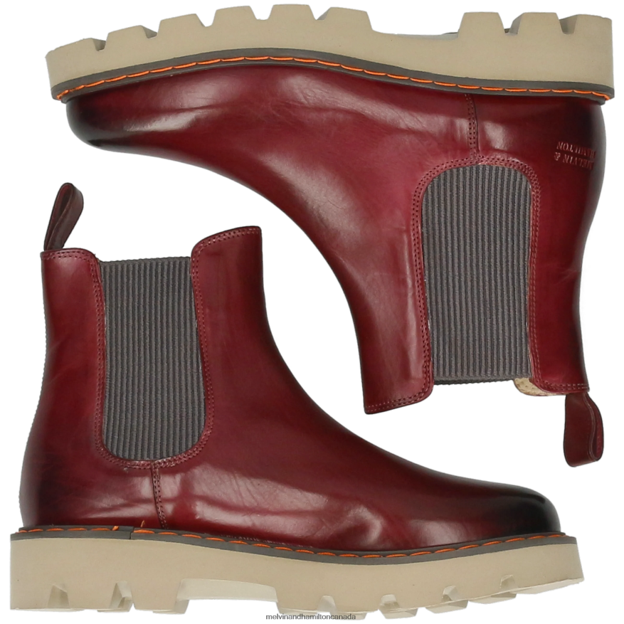 Women Melvin & Hamilton Purple Megan 3 Ankle Boots P4V68P958