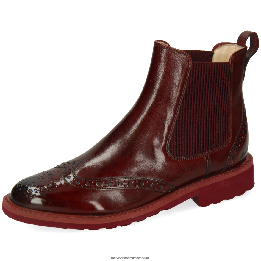 Women Melvin & Hamilton Purple Selina 29 Ankle Boots P4V68P962