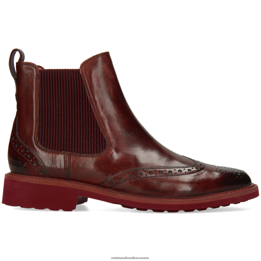 Women Melvin & Hamilton Purple Selina 29 Ankle Boots P4V68P962