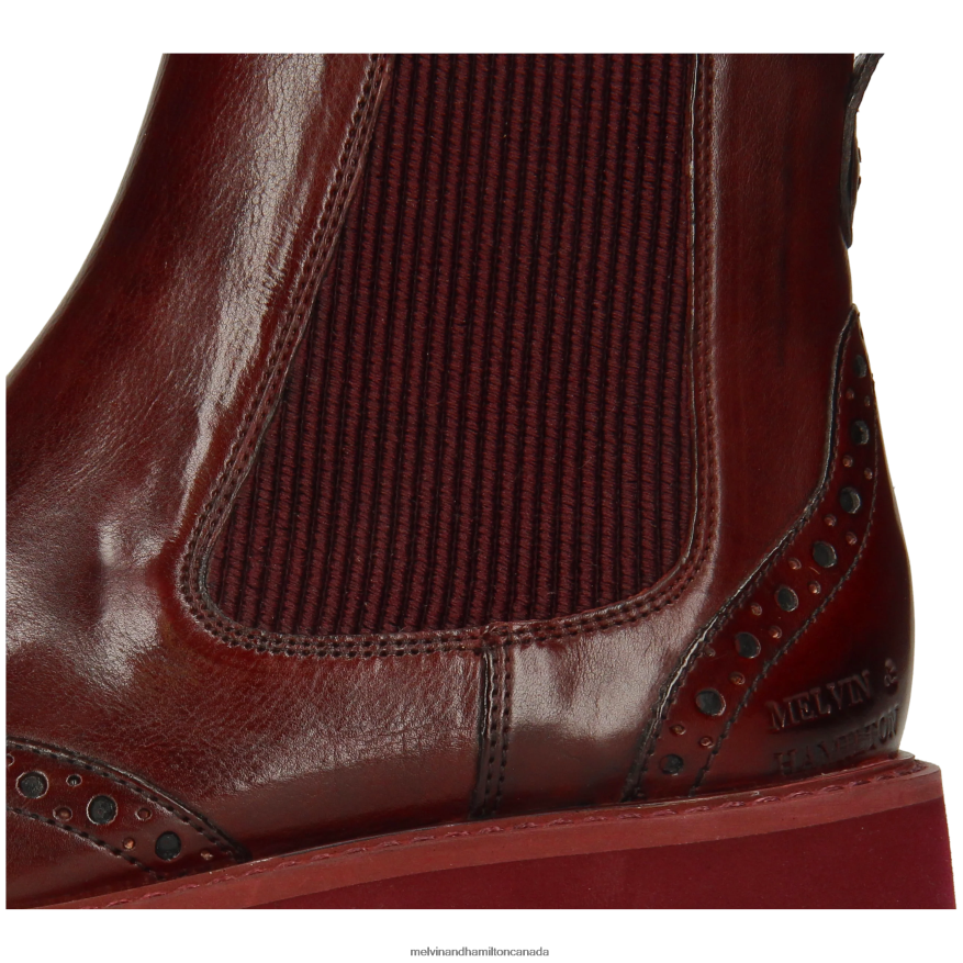 Women Melvin & Hamilton Purple Selina 29 Ankle Boots P4V68P962