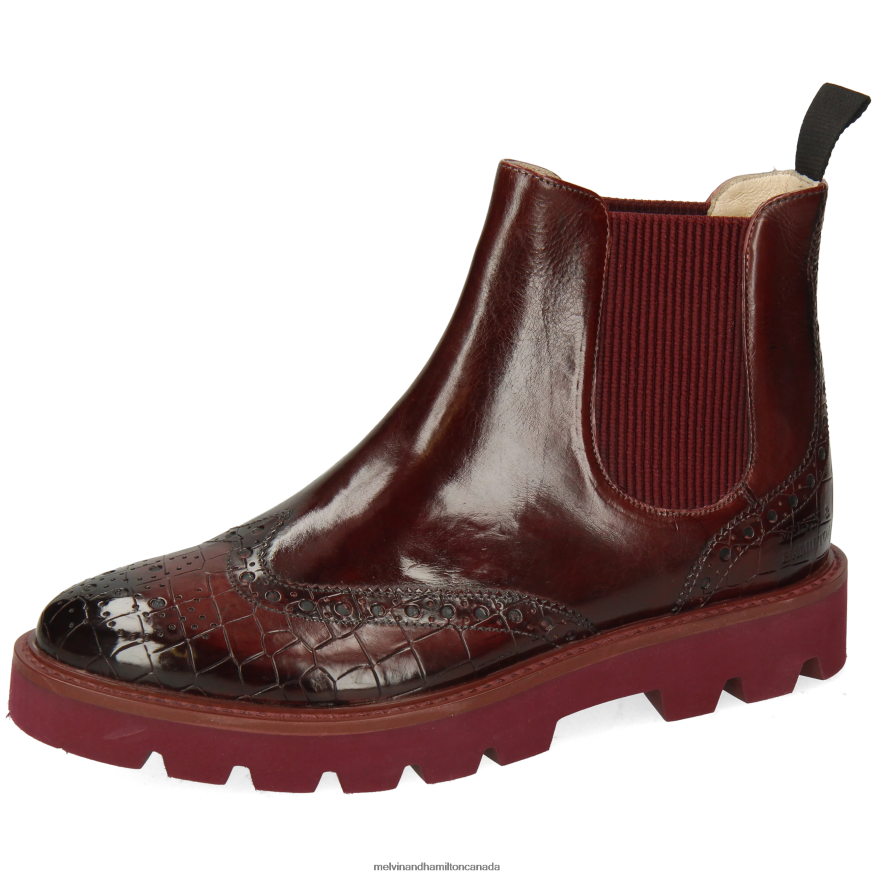 Women Melvin & Hamilton Purple Selina 65 Ankle Boots P4V68P966