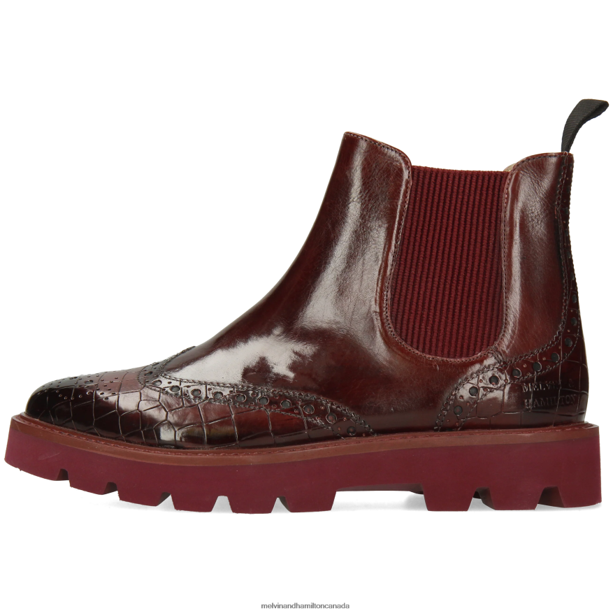 Women Melvin & Hamilton Purple Selina 65 Ankle Boots P4V68P966