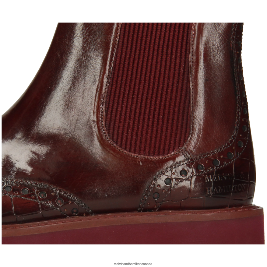 Women Melvin & Hamilton Purple Selina 65 Ankle Boots P4V68P966