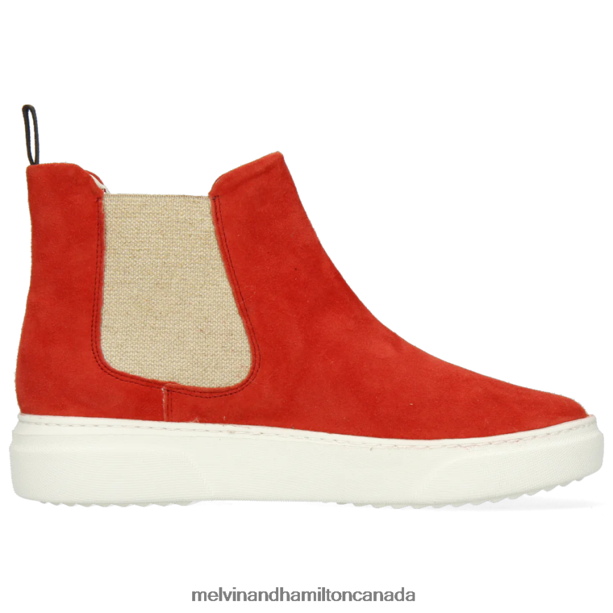 Women Melvin & Hamilton Red Hailey 2 Ankle Boots P4V68P1118